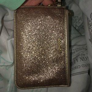 Coach gold glitter wristlet!